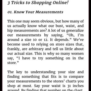 3 TRICKS TO SHOPPING ONLINE!